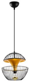 Lampa wisząca w czarno-złotym kolorze z metalowym kloszem ø 30 cm Telmander – Opviq lights