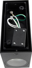 Zestaw 2 nowoczesnych lamp ściennych czarnych 2-światłowych IP44 - Baleno