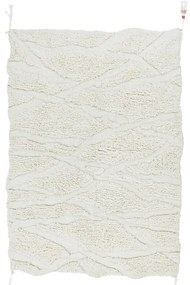 Biały wełniany dywan tkany ręcznie odpowiedni do prania170x240 cm Enkang Ivory – Lorena Canals
