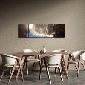 Obraz - Skały i fale oceanu (170x50 cm)