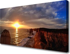 Obraz canvas na ścianę Lśniąca Tafla Morza w Słońcu