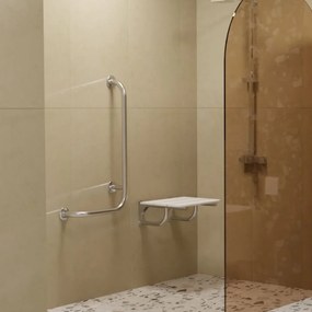 Uchwyt łazienkowy kątowy lewy chrom