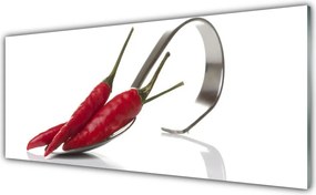Szkło do Kuchni na Ścianę Ostra Papryczka Chili W Kuchni