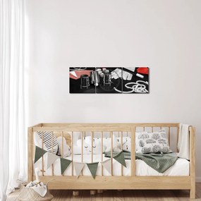 Obraz rzeczy magika (z zegarem) (90x30 cm)