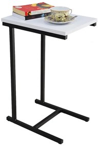 Minimalistyczny stolik boczny czarny + biały - Liros 4X
