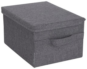 Szary tekstylny pojemnik z pokrywką 35x19x26 cm Soft Storage – Bigso Box of Sweden