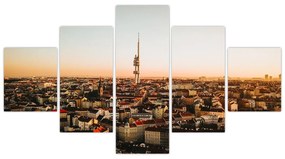 Obraz zachodu słońca nad Žižkov (125x70 cm)