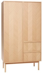 Szafa z drewna dębowego 100x180 cm Herringbone – Hübsch