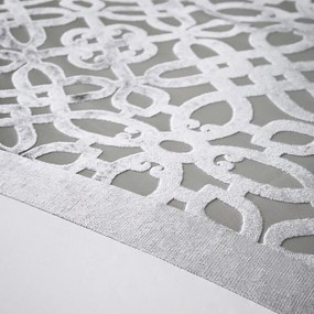 Kremowo-szarobeżowa aksamitna pościel dwuosobowa 230x220 cm Lattice Cut – Catherine Lansfield