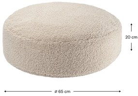 Jasnobrązowy dziecięcy worek do siedzenia z materiału bouclé Round – Wigiwama