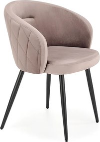 Krzesło tapicerowane K430 VELVET beżowe