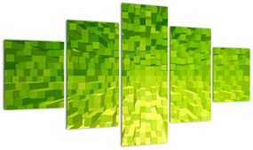 Obraz żółto-zielonych kostek (125x70 cm)