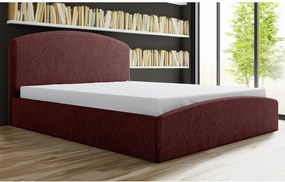 Tapicerowane łóżko Montana 150x212x90 cm, powierzchnia spania 140x200 cm, schowek, podnośnik, tkanina Monolith kasztanowy