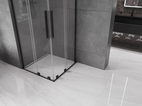 Mexen Velar L Duo kabina prysznicowa rozsuwana 80 x 80 cm, transparent, czarna - 871-080-080-02-03-70
