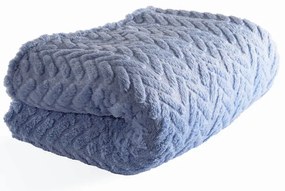 Niebieski koc z mikropluszu 150x200 cm Rena – Tiseco Home Studio