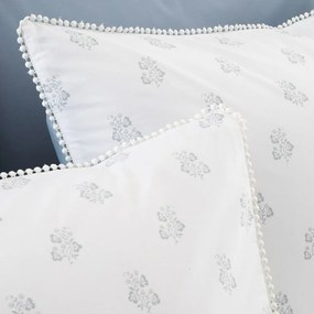 Biało-niebieska bawełniana pościel dwuosobowa 200x200 cm Esme Floral – Bianca
