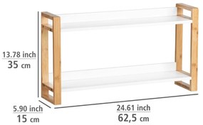 Półka na ścianę z bambusa FINJA, dwupoziomowa, WENKO