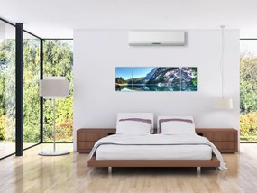 Obraz wysokogórskiego jeziora (170x50 cm)