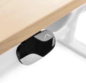 Białe podnoszone biurko szkolne elektryczne z nadstawką A6-S29