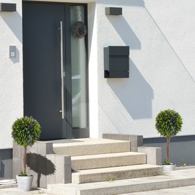 HOMCOM Zestaw 2 Sztucznych Roślin Lawenda 60cm Dekoracyjne Rośliny do Pokoju Zielony | Aosom PL