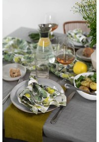 Zielone tekstylne podkładki zestaw 4 szt. Lotus – Linen Tales