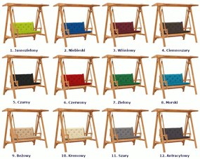 Huśtawka ogrodowa z ciemnoszarą poduszką -Zavo