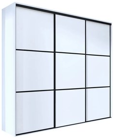 Szafa przesuwna biała + czarne szprosy - Estori 5X