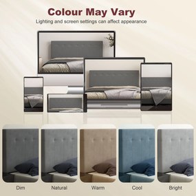 HOMCOM Zagłówek regulacja 3-stopniowa z metalowymi nogami aksamitny styl do sypialni 140x10x106/116/126 cm Szary | Aosom PL