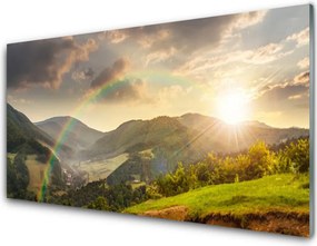 Dekor Szklany do Kuchni Ostatnie Promienie nad Doliną