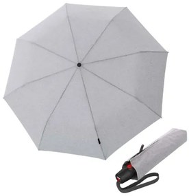 KNIRPS T.200 Medium Duomatic Melange szary - elegancki w pełni automatyczny parasol