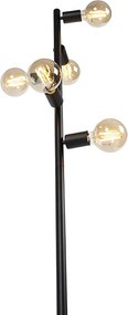 Skandynawska lampa podłogowa czarna 5-świateł - Facil Tube