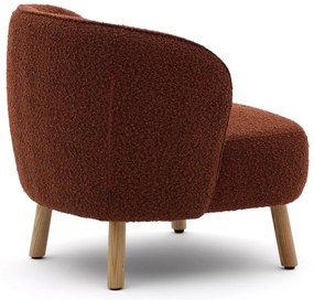 Fotel z materiału bouclé w kolorze terakoty Ulit – Kave Home
