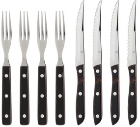 Sztućce ze stali nierdzewnej w czarno-srebrnym kolorze 8 szt. Old Farmer Classic – Gense