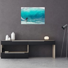 Obraz surfera na falach (70x50 cm)