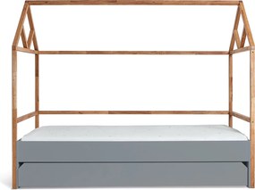Łóżko dziecięce domek z szufladą Lotta Grey 90/200