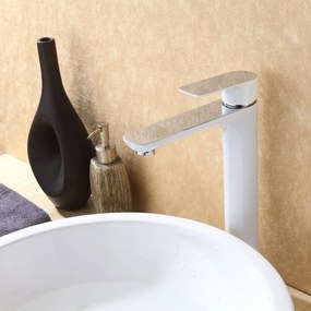 Bateria umywalkowa 4025CWBiały / Chrom błyszczący