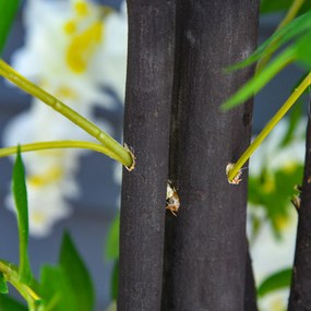 Sztuczna Glicynia Biała i Zielona Drzewko Dekoracyjne do Wnętrz 120cm | Aosom PL