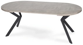 Stół Okrągły Rozkładany LUKAS 100-250 cm Beton Nowoczesny Loft