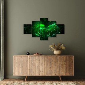 Obraz - zielona abstrakcja (125x70 cm)