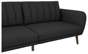 Ciemnoszara rozkładana sofa Novogratz Brittany
