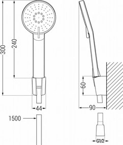 Mexen R-40 zestaw prysznicowy punktowy, złoty - 785405052-50