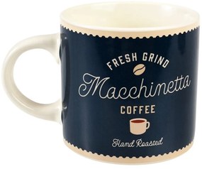 Ciemnoniebiesko-kremowy ceramiczny kubek 350 ml Macchinetta – Rex London