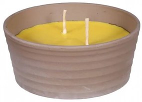 Świeczka Citronella Sirius 850 g, 2 knoty, szary