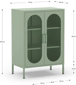 Miętowa szafka 70x100 cm Diora – Marckeric