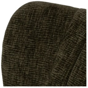 Zielony fotel z tkaniny szenilowej Glam – Ixia