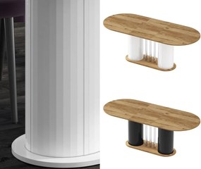 Owalny stół z rozkładanym blatem Cesaro Hubertus dąb