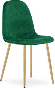 Zielone aksamitne krzesło metalowe Z8-S89