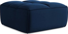 Pufa - z tkaniny welwetowej - królewski niebieski - KALAI