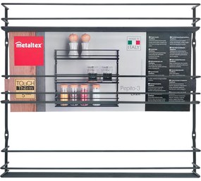 Ścienny organizer na przyprawy ze stali nierdzewnej Pepito – Metaltex