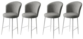 Zestaw krzeseł barowych Alte Grey and White, 4szt., 4 szt.